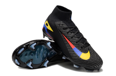 Nike Air Zoom Mercurial Superfly 10 Elite FG High-Tops Football Boots - Black/Red/Blue/Yellow