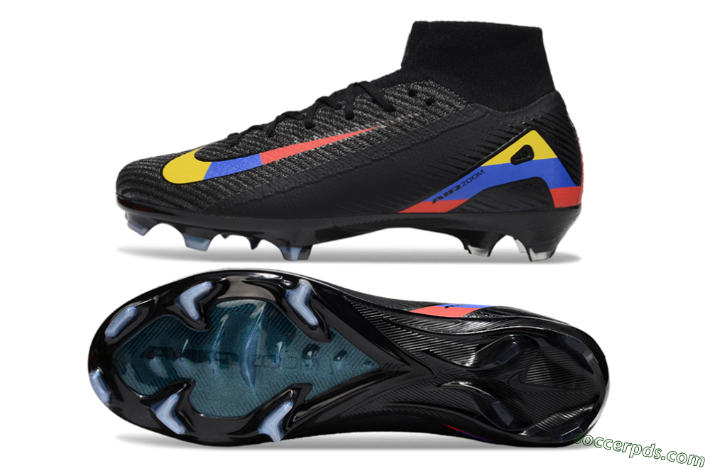 Nike Air Zoom Mercurial Superfly 10 Elite FG High-Tops Football Boots - Black/Red/Blue/Yellow 0