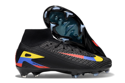Nike Air Zoom Mercurial Superfly 10 Elite FG High-Tops Football Boots - Black/Red/Blue/Yellow