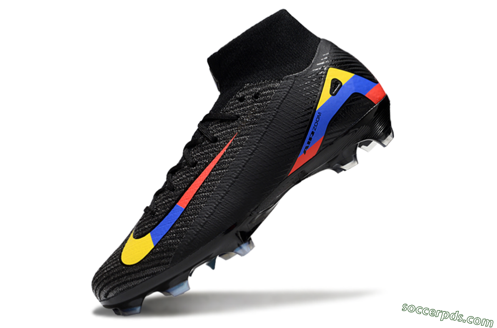 Nike Air Zoom Mercurial Superfly 10 Elite FG High-Tops Football Boots - Black/Red/Blue/Yellow 3