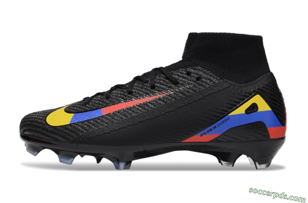 Nike Air Zoom Mercurial Superfly 10 Elite FG High-Tops Football Boots - Black/Red/Blue/Yellow 4