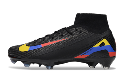 Nike Air Zoom Mercurial Superfly 10 Elite FG High-Tops Football Boots - Black/Red/Blue/Yellow