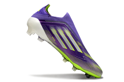 Adidas F50 Elite Laceless FG Low-Tops Football Boots - Purple/Yellow/White