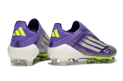 Adidas F50 Elite Laceless FG Low-Tops Football Boots - Purple/Yellow/White