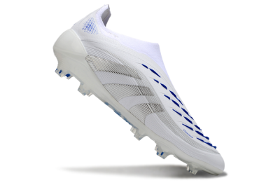 Adidas Predator Elite 25 Laceless FG Low-Tops Football Boots - White/Blue/Black