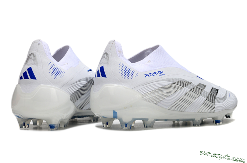 Adidas Predator Elite 25 Laceless FG Low-Tops Football Boots - White/Blue/Black 6