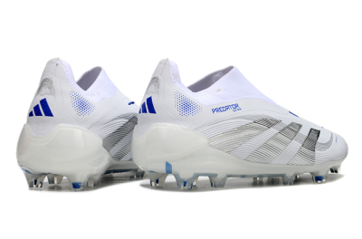 Adidas Predator Elite 25 Laceless FG Low-Tops Football Boots - White/Blue/Black