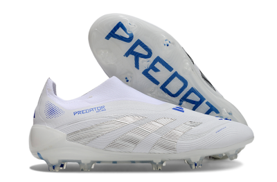 Adidas Predator Elite 25 Laceless FG Low-Tops Football Boots - White/Blue/Black