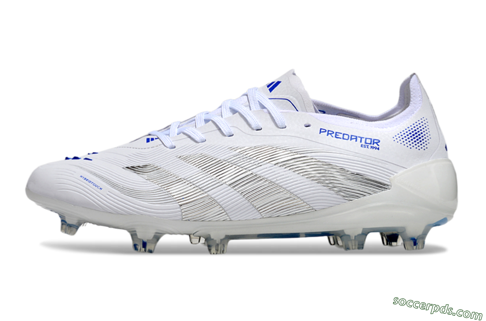 Adidas Predator Elite 25 FG Low-Tops Football Boots - White/Blue/Black 2