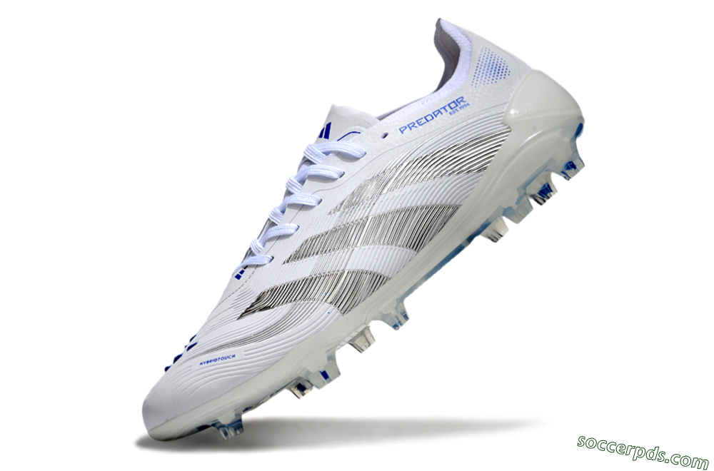 Adidas Predator Elite 25 FG Low-Tops Football Boots - White/Blue/Black 5