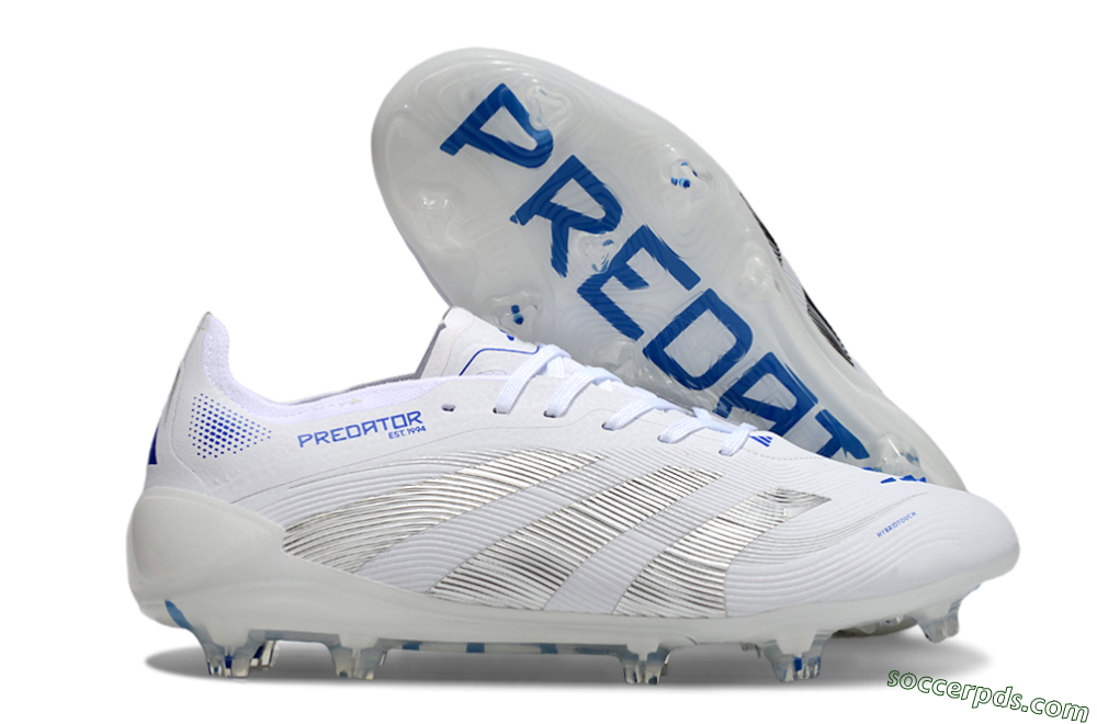 Adidas Predator Elite 25 FG Low-Tops Football Boots - White/Blue/Black 1