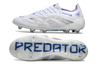 Adidas Predator Elite 25 FG Low-Tops Football Boots - White/Blue/Black