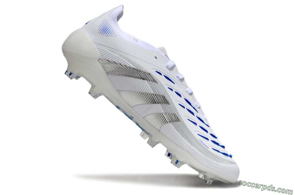 Adidas Predator Elite 25 FG Low-Tops Football Boots - White/Blue/Black 4