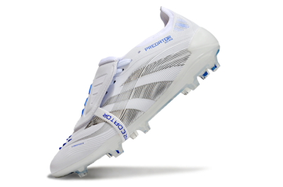Adidas Predator Elite 25 Foldover Tongue FG Low-Tops Football Boots - White/Blue/Black