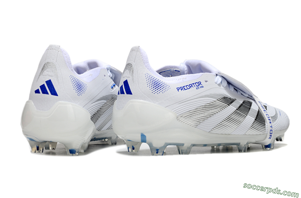 Adidas Predator Elite 25 Foldover Tongue FG Low-Tops Football Boots - White/Blue/Black 6