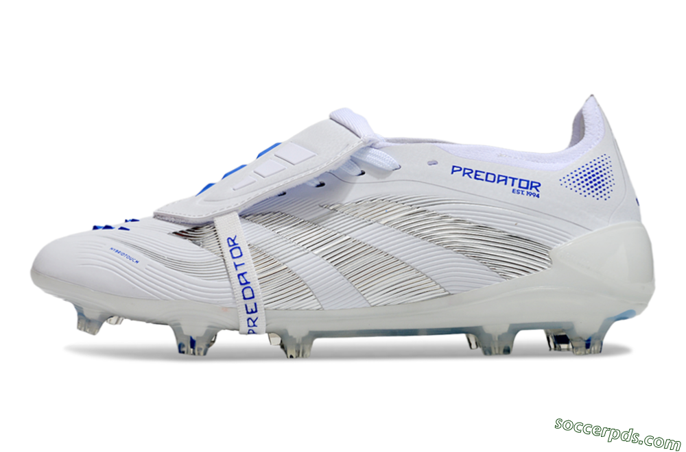 Adidas Predator Elite 25 Foldover Tongue FG Low-Tops Football Boots - White/Blue/Black 2