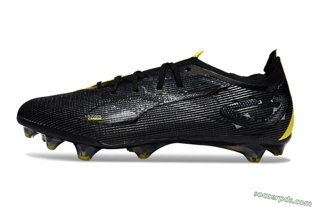 Puma Ultra Ultimate FG Low-Tops Football Boots - Black/Yellow 1
