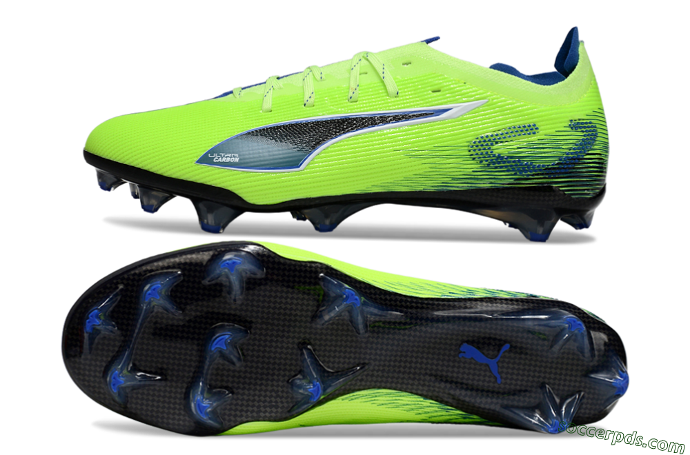 Puma Ultra Ultimate FG Low-Tops Football Boots - Yellow/Blue/Black 0
