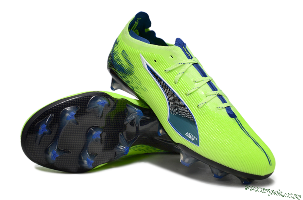 Puma Ultra Ultimate FG Low-Tops Football Boots - Yellow/Blue/Black 3