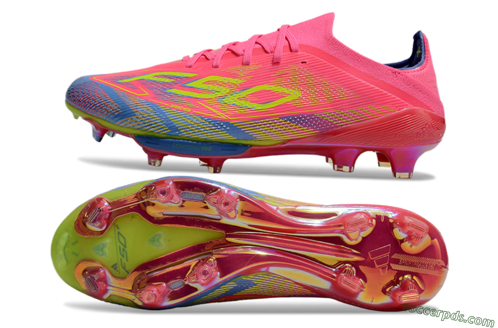 Adidas F50+ Elite Lightstrike Pro FG Low-Tops Football Boots - Red/Blue/Yellow 0