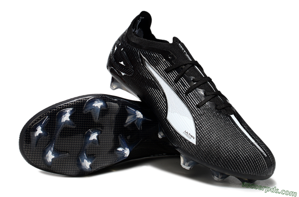Puma Ultra Ultimate FG Low-Tops Football Boots - Black/White/Blue 3