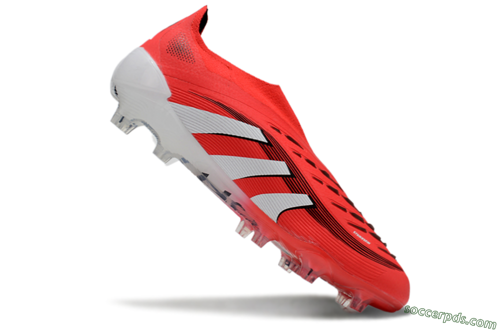 Adidas Predator Elite 25 Laceless FG Low-Tops Football Boots - Red/White/Black 5