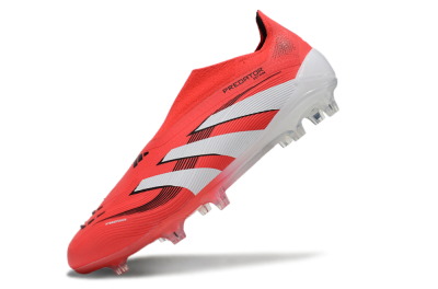 Adidas Predator Elite 25 Laceless FG Low-Tops Football Boots - Red/White/Black