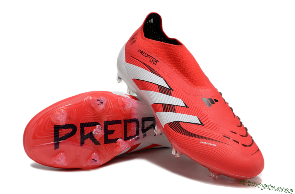 Adidas Predator Elite 25 Laceless FG Low-Tops Football Boots - Red/White/Black 4