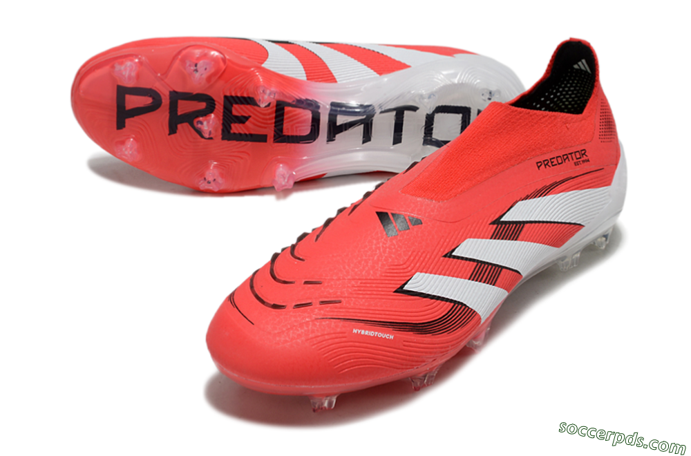 Adidas Predator Elite 25 Laceless FG Low-Tops Football Boots - Red/White/Black 3