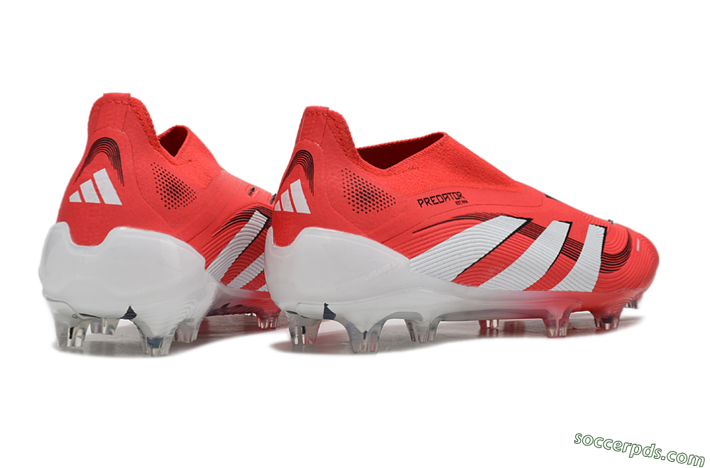 Adidas Predator Elite 25 Laceless FG Low-Tops Football Boots - Red/White/Black 7