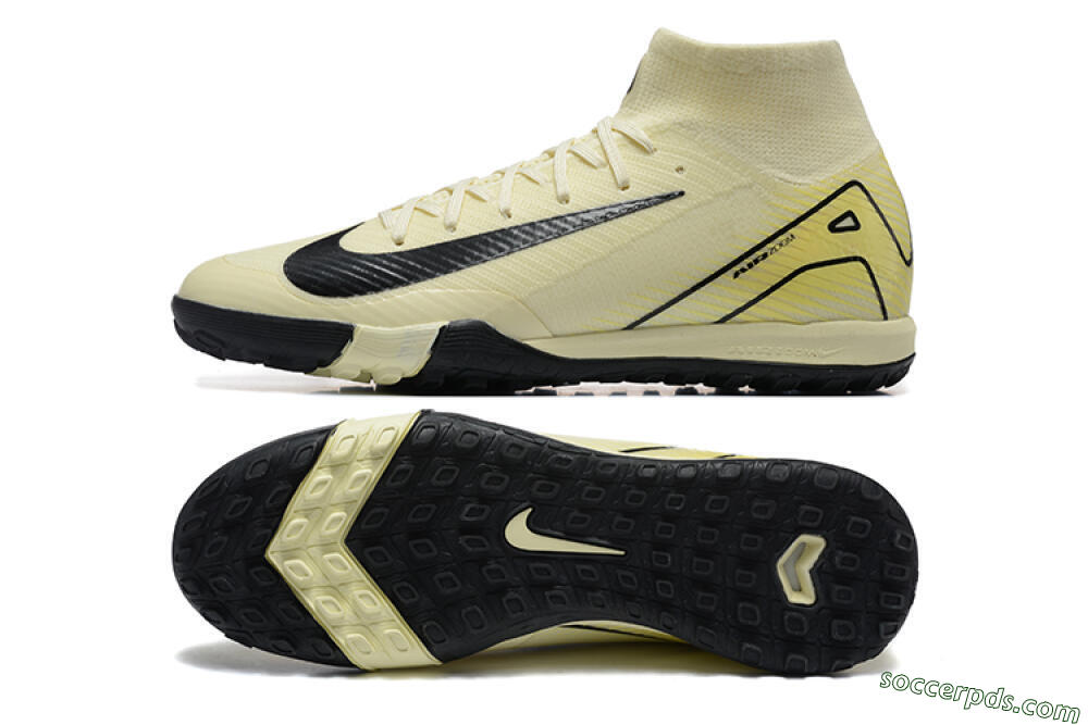 Nike Air Zoom Mercurial Superfly 10 Elite TF High-Tops Football Shoes - Beige/Black 0