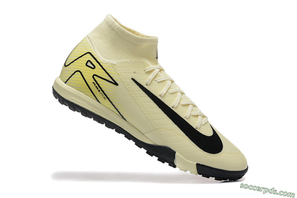 Nike Air Zoom Mercurial Superfly 10 Elite TF High-Tops Football Shoes - Beige/Black 4