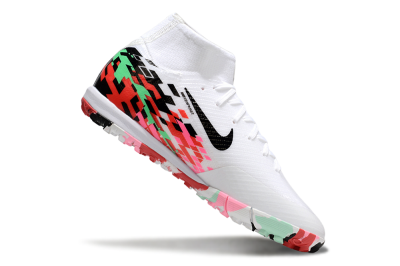 Nike Air Zoom Mercurial Superfly 10 Elite TF High-Tops Football Shoes - White/Black/Red