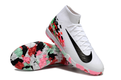 Nike Air Zoom Mercurial Superfly 10 Elite TF High-Tops Football Shoes - White/Black/Red