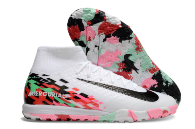 Nike Air Zoom Mercurial Superfly 10 Elite TF High-Tops Football Shoes - White/Black/Red