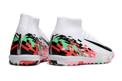Nike Air Zoom Mercurial Superfly 10 Elite TF High-Tops Football Shoes - White/Black/Red