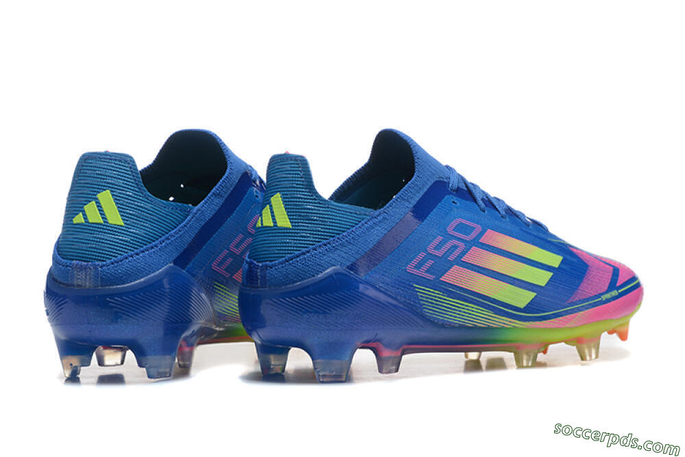 Adidas F50 Elite FG Low-Tops Football Boots - Blue/Yellow/Pink 5