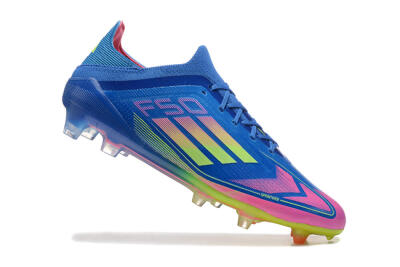 Adidas F50 Elite FG Low-Tops Football Boots - Blue/Yellow/Pink