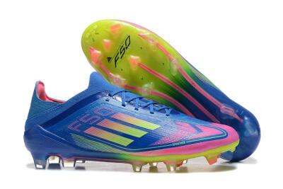 Adidas F50 Elite FG Low-Tops Football Boots - Blue/Yellow/Pink