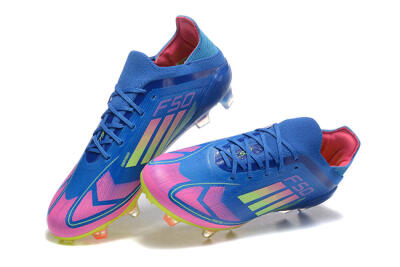 Adidas F50 Elite FG Low-Tops Football Boots - Blue/Yellow/Pink
