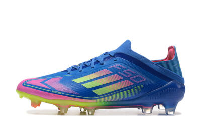 Adidas F50 Elite FG Low-Tops Football Boots - Blue/Yellow/Pink