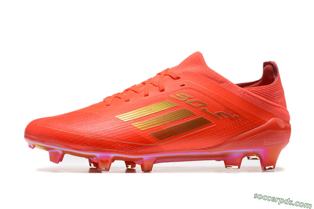 Adidas F50 Elite FG Low-Tops Football Boots - Red/Gold 2
