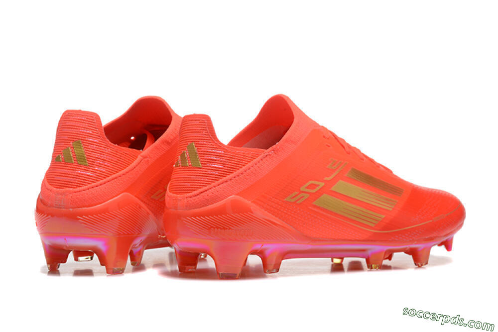 Adidas F50 Elite FG Low-Tops Football Boots - Red/Gold 5