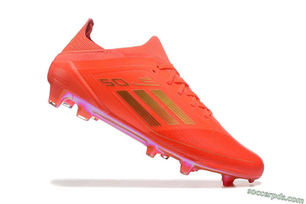 Adidas F50 Elite FG Low-Tops Football Boots - Red/Gold 4