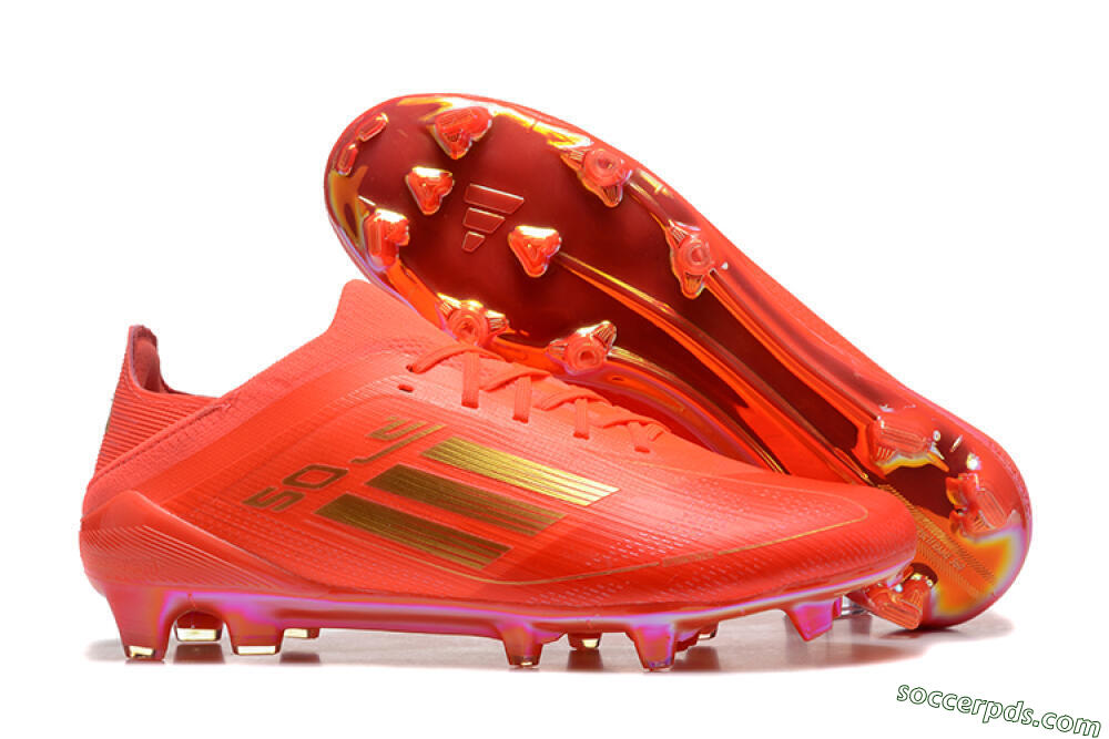 Adidas F50 Elite FG Low-Tops Football Boots - Red/Gold 1