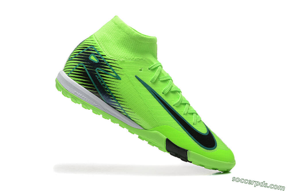Nike Air Zoom Mercurial Superfly 10 Elite TF High-Tops Football Shoes - Yellow/Black/White 4