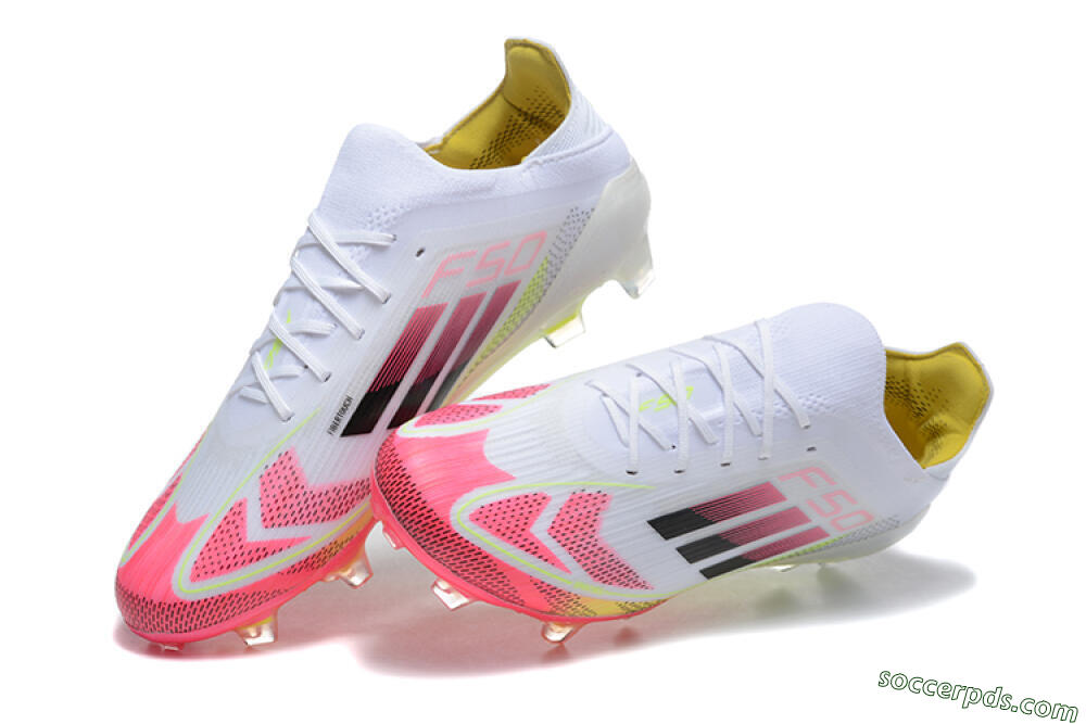 Adidas F50 Elite FG Low-Tops Football Boots - White/Red/Yellow 3