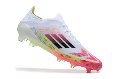 Adidas F50 Elite FG Low-Tops Football Boots - White/Red/Yellow