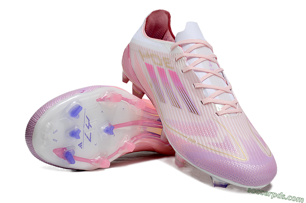 Adidas F50 Elite 304 FG Low-Tops Football Boots - Pink/Purple/Gold 4