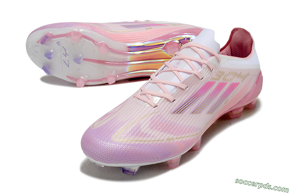 Adidas F50 Elite 304 FG Low-Tops Football Boots - Pink/Purple/Gold 3